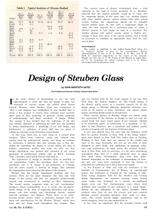 Design of Steuben Glass 