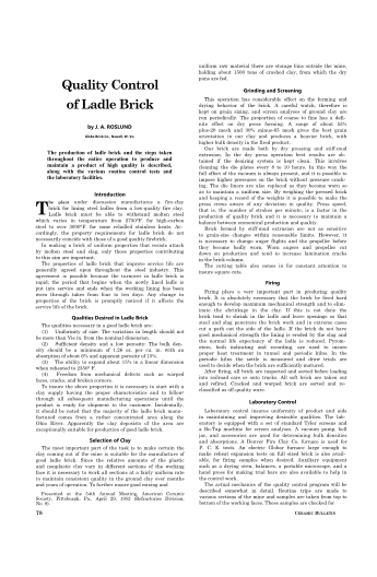 Quality Control of Ladle Brick 