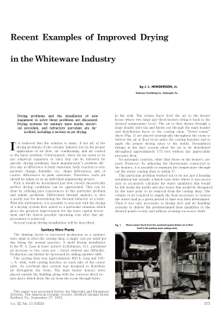 Recent Examples of Improved Drying in the Whiteware Industry 