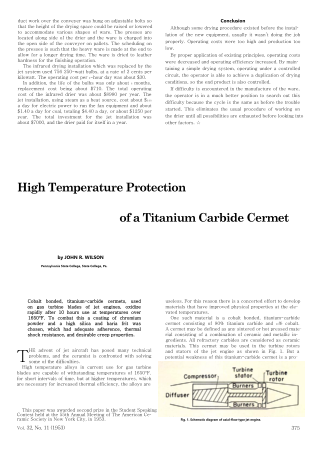 High Temperature Protection of a Titanium Carbide Cermet 