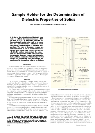Sample Holder for the Determination of Dielectric Properties of Solids 
