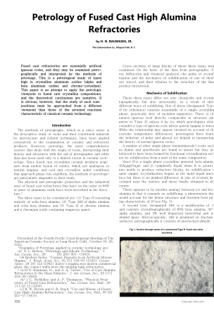 Petrology of Fused Cast High Alumina Refractories 