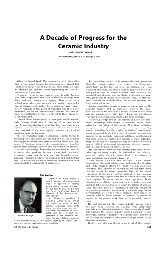 A Decade of Progress for the Ceramic Industry 