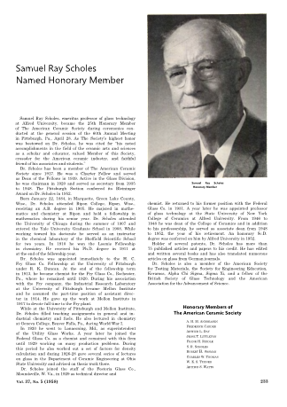 Samuel R. Scholes Names Honorary Member 