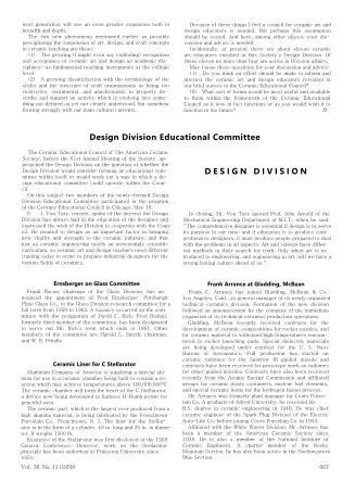 Design Division Educational Committee 