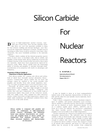 Silicon Carbide for Nuclear Reactors 