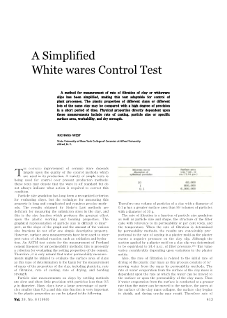 A Simplified Whitewares Control Test 