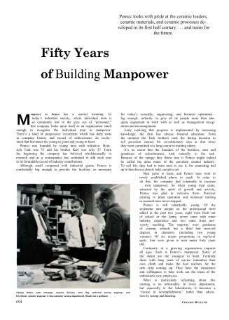 Fifty Years of Building Manpower 