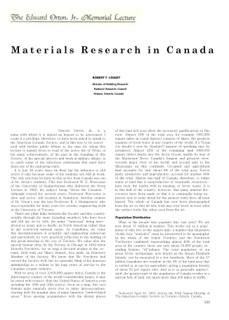 Materials Research in Canada 