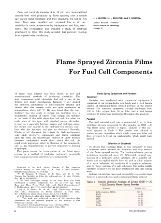 Flame-Sprayed Zirconia Films for Fuel Cell Components 