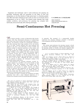 Semi-Continuous Hot Pressing 