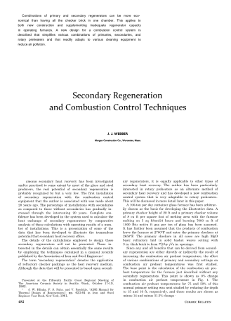 Secondary Regeneration and Combustion Control Techniques 