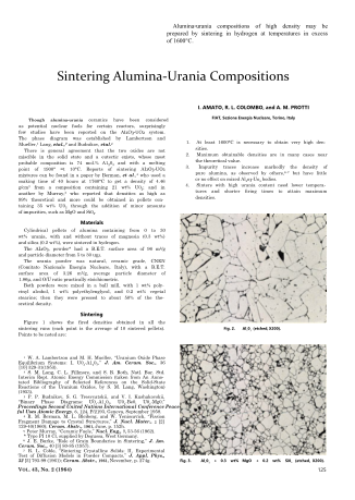 Sintering Alumina-Urania Compositions 