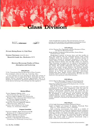 Glass Division Program 