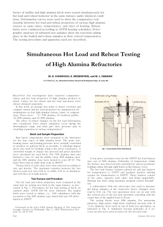 Simultaneous Hot Load and Reheat Testing of High Alumina Refractories 