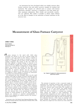 Measurement of Glass Furnace Carryover 
