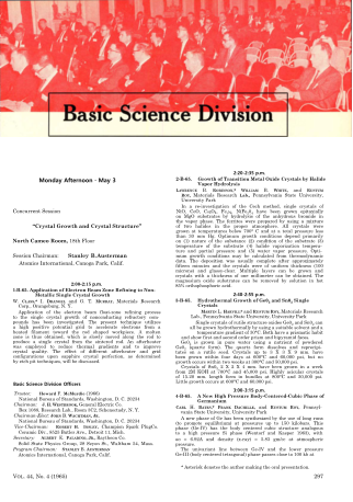 Basic Science Division Program 