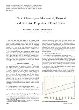 Effect of Porosity on Mechanical, Thermal, and Dielectric Properties of Fused Silica 
