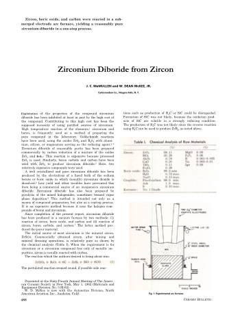 Zirconium Diboride from Zircon 