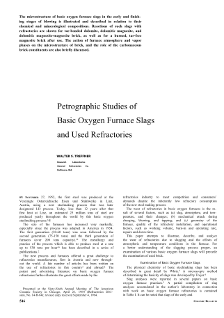 Petrographic Studies of Basic Oxygen Furnace Slags and Used Refractories 