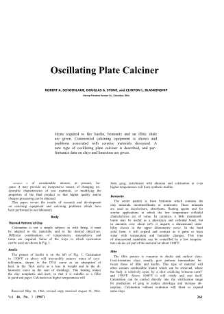 Oscillating Plate Calciner 