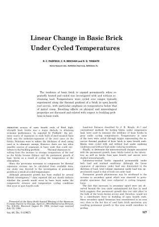 Linear Change on Basic Brick Under Cycled Temperatures 