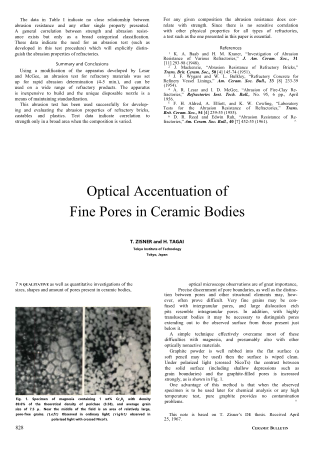 Optical Accentuation of Fine Pores in Ceramic Bodies 