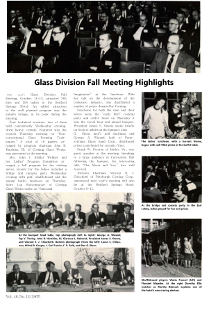 Glass Division Fall Meeting Highlights 
