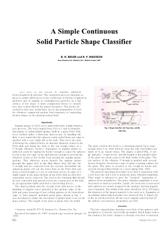 A Simple Continuous Solid Particle Shape Classifier 