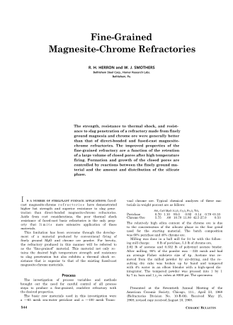 Fine-Grained Magnesite-Chrome Refractories 