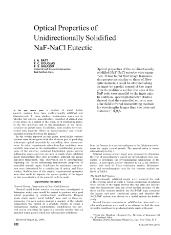 Optical Properties of Unidirectionally Solidified NaF-NaCl Eutectic 