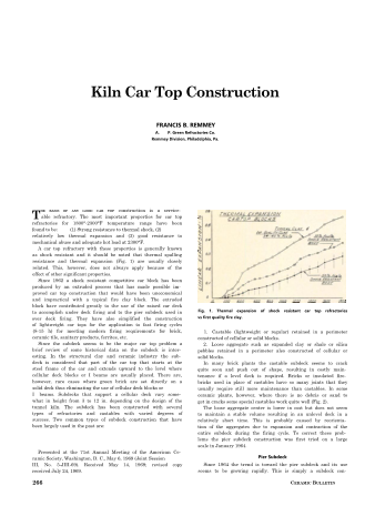 Kiln Car Top Construction 