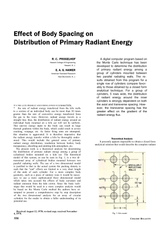 Effect of Body Spacing on Distribution of Primary Radiant Energy 