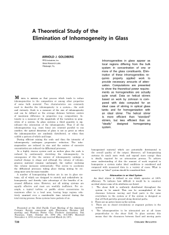 A Theoretical Study of the Eliminatino of Inhomogeneity in Glass 