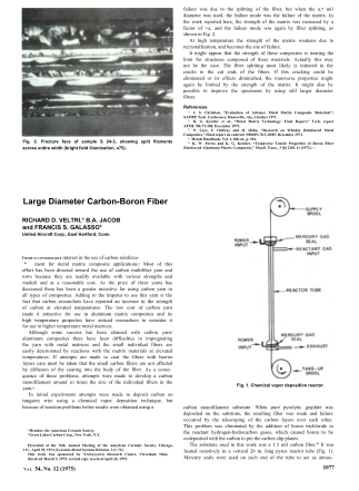 Large Diameter Carbon-Boron Fiber