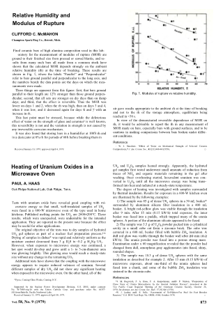 Heating of Uranium Oxides in a Microwave Oven