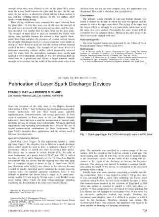 Fabrication of Laser Spark Discharge Devices