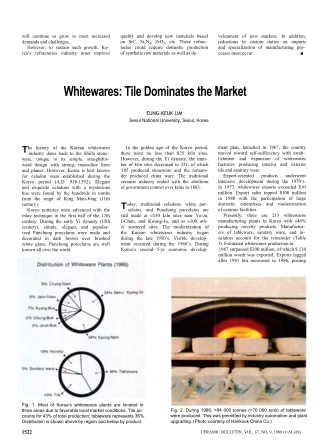 Whitewares: Tile Dominates the Market