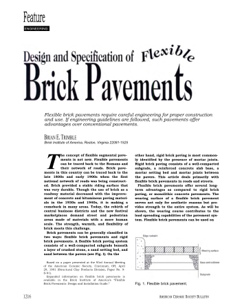 Design and Specification of Flexible Brick Pavement
