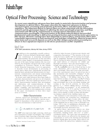 Optical Fiber Processing: Science and Technology