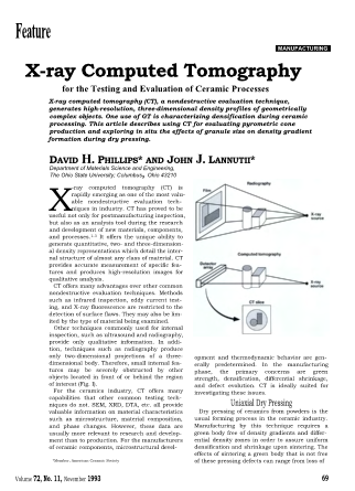 X-ray Computed Tomography for the Testing and Evaluation of Ceramic Processes