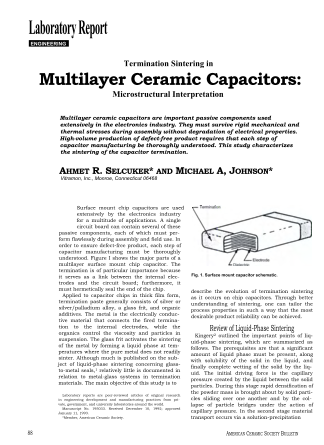 Termination Sintering in Multilayer Ceramic Capacitors: Microstructural Interpretation