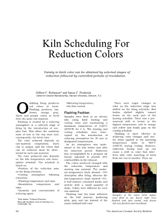 Kiln Scheduling for Reduction Color