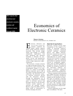 Economics of Electronic Ceramics
