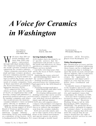 A Voice for Ceramics in Washington