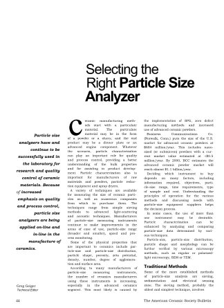 Selecting the Right Particle Size Analyzer