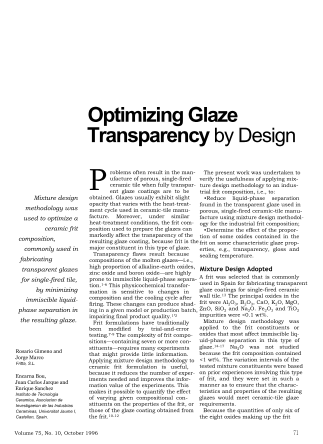 Optimizing Glaze Transparency by Design