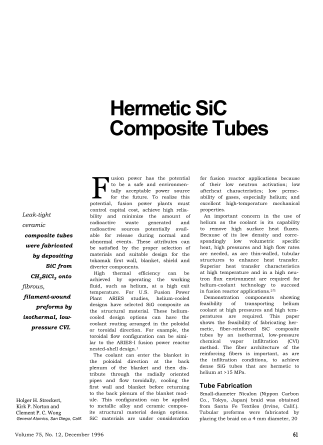 Hermetic SiC Composite Tubes