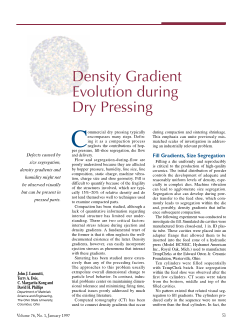 Density gradient evolution during dry pressing