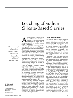 Leaching of sodium silicate-based slurries